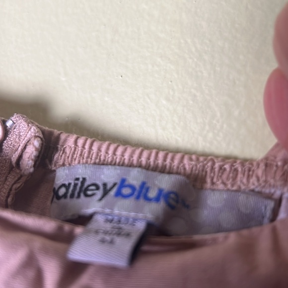 BAILEY Blue Feminine, mob wife Romantic,boho,Polka Dot , fairy,flare Dress - Picture 4 of 6